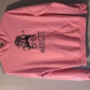 #MOMLIFE pink hoodie